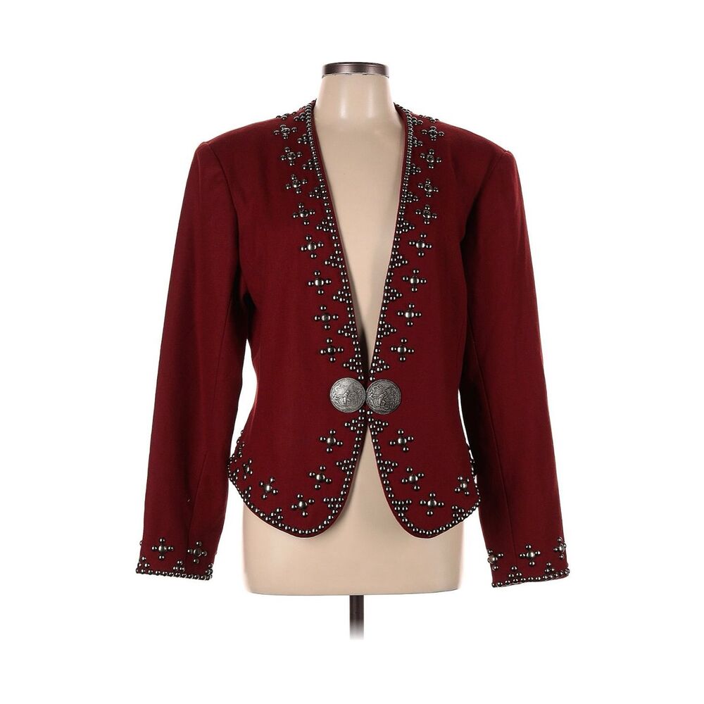 Double D Ranch Maroon Embellished Blazer